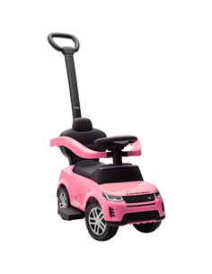 AIYAPLAY Land Rover Discovery Licensed Baby Push Car, 2-in-1 Ride on Car with Push Handle and Safety Guardrail, Pink