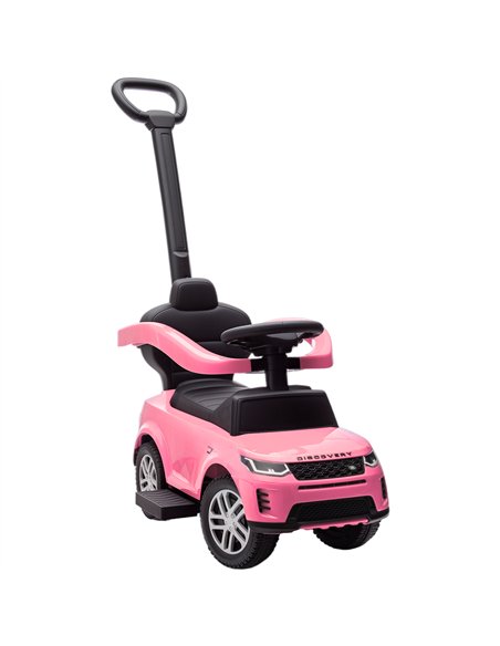 AIYAPLAY Land Rover Discovery Licensed Baby Push Car, 2-in-1 Ride on Car with Push Handle and Safety Guardrail, Pink - pic 175749 | FastDaddyshop