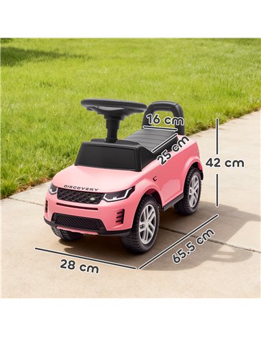 AIYAPLAY Land Rover Licensed Toddler Ride on Car with Horn, Engine Sounds, Under-Seat Storage, for 18-36 Months, Pink