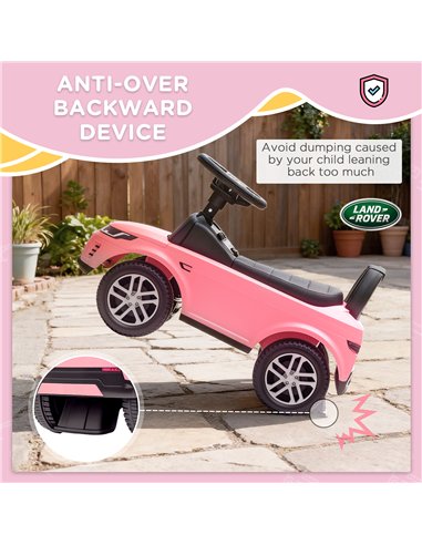 AIYAPLAY Land Rover Licensed Toddler Ride on Car with Horn, Engine Sounds, Under-Seat Storage, for 18-36 Months, Pink