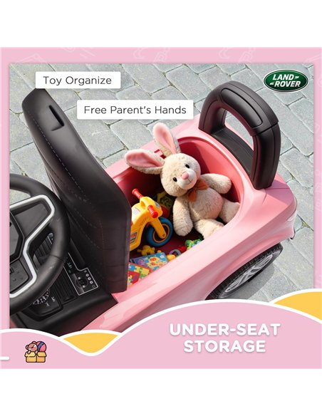 AIYAPLAY Land Rover Licensed Toddler Ride on Car with Horn, Engine Sounds, Under-Seat Storage, for 18-36 Months, Pink - pic 175764 | FastDaddyshop