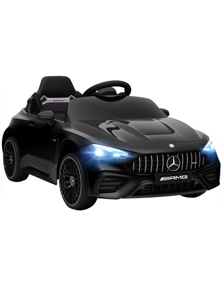 AIYAPLAY Licensed Mercedes AMG Kids Electric Car, 12V Ride On Car with Dual Motors, Remote Control for 3-6 Years, Black - pic 175776 | FastDaddyshop