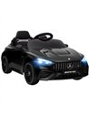 AIYAPLAY Licensed Mercedes AMG Kids Electric Car, 12V Ride On Car with Dual Motors, Remote Control for 3-6 Years, Black