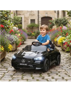 AIYAPLAY Licensed Mercedes AMG Kids Electric Car, 12V Ride On Car with Dual Motors, Remote Control for 3-6 Years, Black 2
