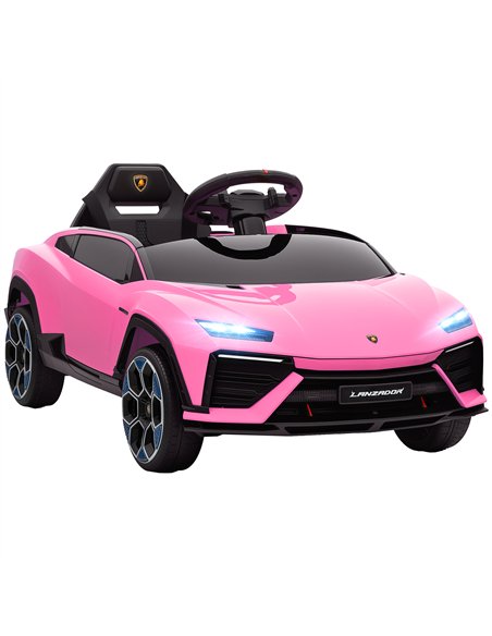 AIYAPLAY 12V Licensed Lamborghini Electric Cars for Kids, Ride On Car with Remote Control for 3-6 Years Old, Pink - pic 175785 | FastDaddyshop