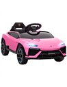 AIYAPLAY 12V Licensed Lamborghini Electric Cars for Kids, Ride On Car with Remote Control for 3-6 Years Old, Pink