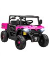 AIYAPLAY Kids Ride on Car, 12V Electric Kids UTV with Electric Dump Bed, 4-Wheel Suspension for 3-8 Years, Pink