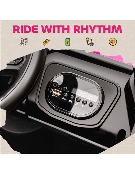 AIYAPLAY Kids Ride on Car, 12V Electric Kids UTV with Electric Dump Bed, 4-Wheel Suspension for 3-8 Years, Pink - pic 175801 | FastDaddyshop