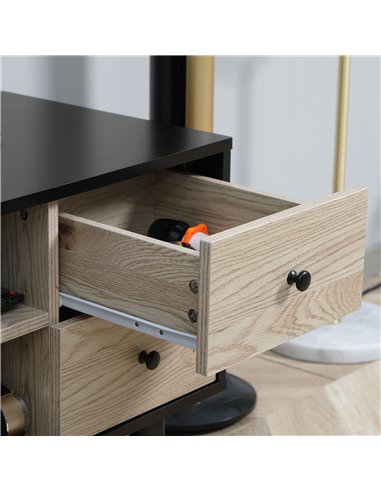 HOMCOM TV Unit Cabinet for TVs up to 60 Inches, TV Stand with Drawers and Adjustable Shelves for Living Room, Grey