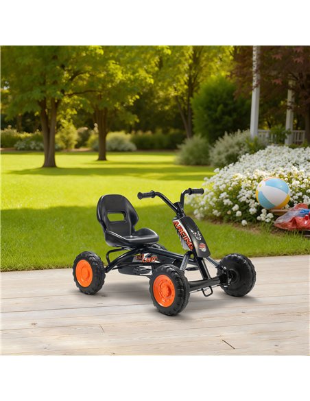AIYAPLAY Kids Pedal Go Kart with Steel Frame, Sporty Design, for Ages 2-5 Years, Black - pic 175828 | FastDaddyshop