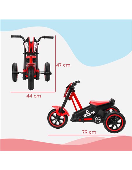 AIYAPLAY Kids Tricycle Baby Trike, Kids Trike with Pedal, 3 Wheel Toddler Balance Bike for Indoor Outdoor Use, Red - pic 175850 | FastDaddyshop