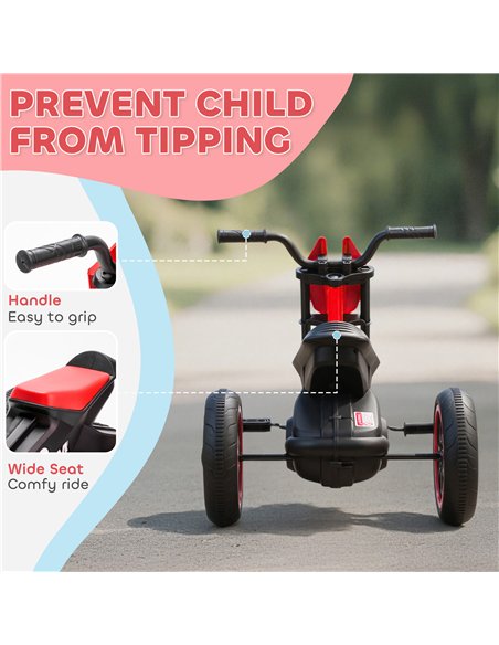 AIYAPLAY Kids Tricycle Baby Trike, Kids Trike with Pedal, 3 Wheel Toddler Balance Bike for Indoor Outdoor Use, Red - pic 175853 | FastDaddyshop