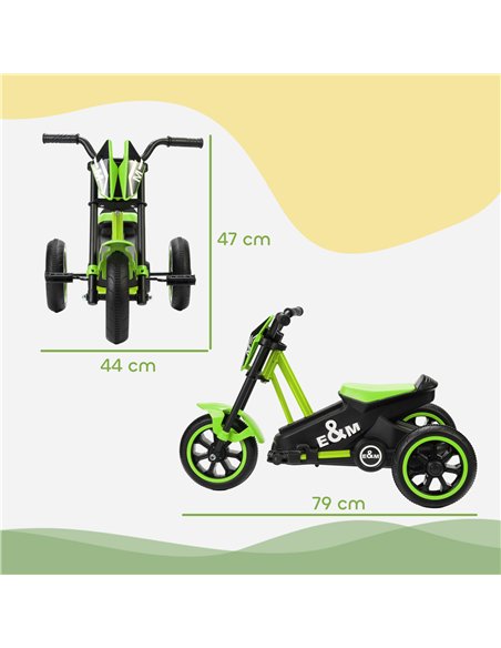 AIYAPLAY Kids Tricycle Baby Trike, Kids Trike with Pedal, 3 Wheel Toddler Balance Bike for Indoor Outdoor Use, Green - pic 175859 | FastDaddyshop