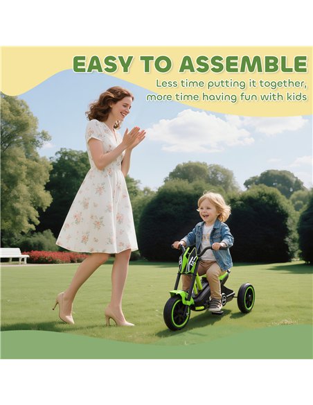 AIYAPLAY Kids Tricycle Baby Trike, Kids Trike with Pedal, 3 Wheel Toddler Balance Bike for Indoor Outdoor Use, Green - pic 175863 | FastDaddyshop