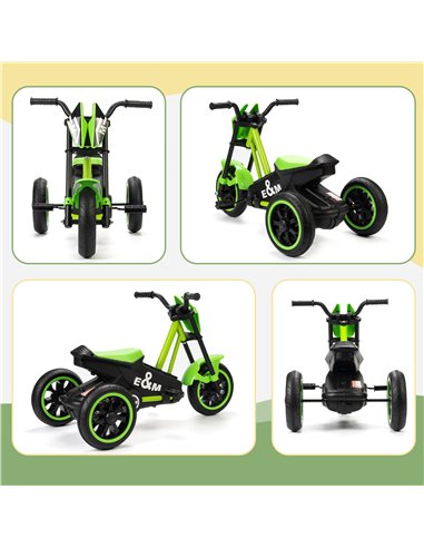 AIYAPLAY Kids Tricycle Baby Trike, Kids Trike with Pedal, 3 Wheel Toddler Balance Bike for Indoor Outdoor Use, Green