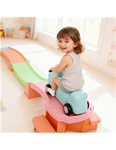 AIYAPLAY 3(m) Four-Piece Ride on Kids Roller Coaster w/ Non-Slip Steps, for Ages 2-5 Years - Orange 2
