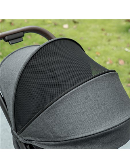 AIYAPLAY Foldable Baby Stroller with Adjustable Seat, 5-Point Harness, Canopy, Basket, 6.3kg Lightweight & Compact, Dark Grey - pic 175910 | FastDaddyshop