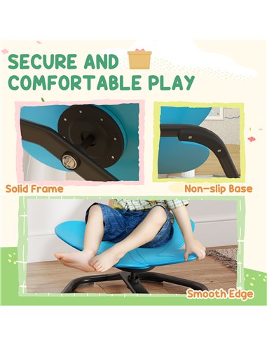 AIYAPLAY Butterfly-Shaped-kids Swivel Chair, Sensory Spinning Chair for Balance, Coordination Training, Blue