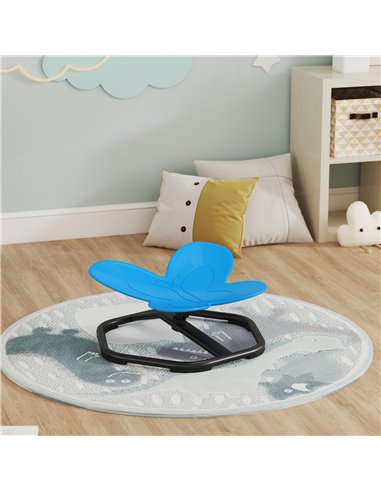 AIYAPLAY Butterfly-Shaped-kids Swivel Chair, Sensory Spinning Chair for Balance, Coordination Training, Blue