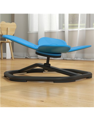 AIYAPLAY Butterfly-Shaped-kids Swivel Chair, Sensory Spinning Chair for Balance, Coordination Training, Blue