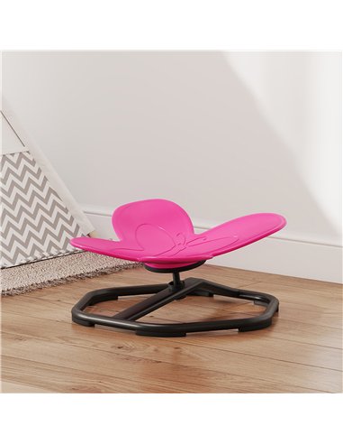 AIYAPLAY Butterfly-Shaped-kids Swivel Chair, Sensory Spinning Chair for Balance, Coordination Training, Pink