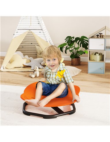 AIYAPLAY Planet-Shaped-kids Swivel Chair, Sensory Spinning Chair for Balance, Coordination Training, Orange