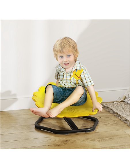 AIYAPLAY Flower-Shaped Sensory Spinning Chair with Non-Slip Base for Balance/Coordination, Yellow - pic 175993 | FastDaddyshop