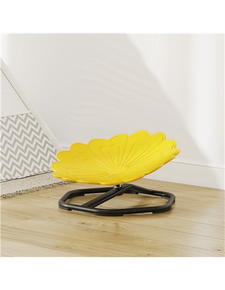 AIYAPLAY Flower-Shaped Sensory Spinning Chair with Non-Slip Base for Balance/Coordination, Yellow - pic 175999 | FastDaddyshop