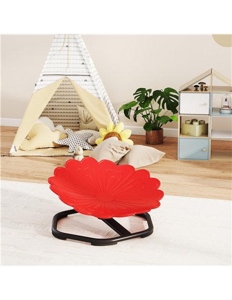 AIYAPLAY Flower-Shaped Sensory Spinning Chair with Non-Slip Base for Balance/Coordination, Red - pic 176007 | FastDaddyshop