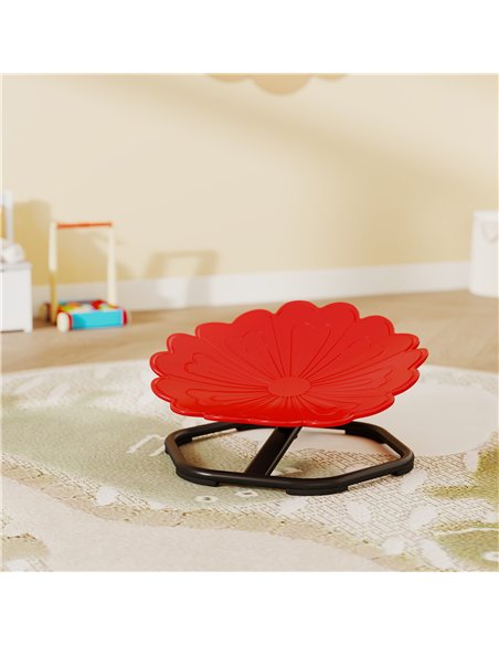 AIYAPLAY Flower-Shaped Sensory Spinning Chair with Non-Slip Base for Balance/Coordination, Red - pic 176008 | FastDaddyshop