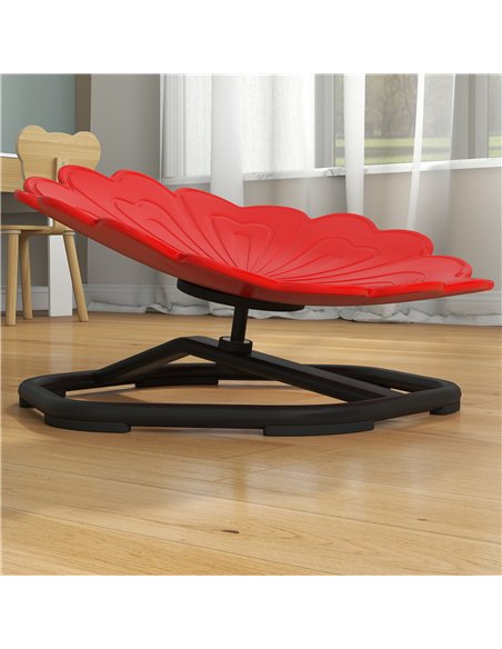 AIYAPLAY Flower-Shaped Sensory Spinning Chair with Non-Slip Base for Balance/Coordination, Red - pic 176009 | FastDaddyshop