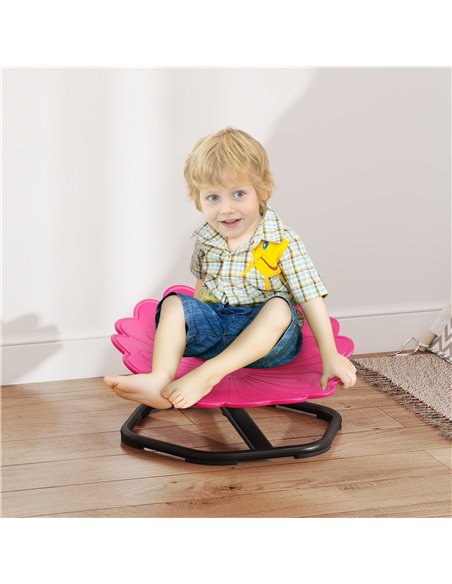 AIYAPLAY Flower-Shaped Sensory Spinning Chair with Non-Slip Base for Balance/Coordination, Pink - pic 176011 | FastDaddyshop