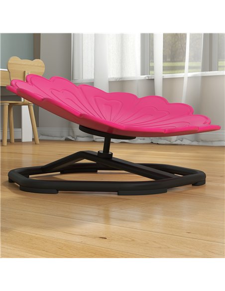 AIYAPLAY Flower-Shaped Sensory Spinning Chair with Non-Slip Base for Balance/Coordination, Pink - pic 176018 | FastDaddyshop