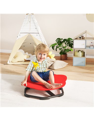 AIYAPLAY Planet-Shaped-kids Swivel Chair, Sensory Spinning Chair for Balance, Coordination Training, Red