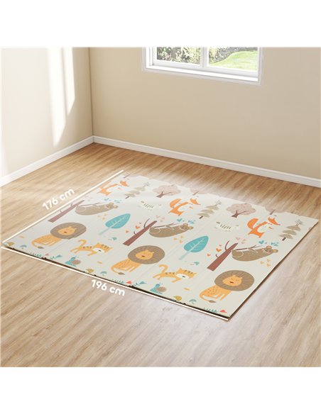 AIYAPLAY Baby Play Mat, Double Sideded Foldable Kids Crawling Mat, Reversible & Waterproof, Animal - pic 176102 | FastDaddyshop