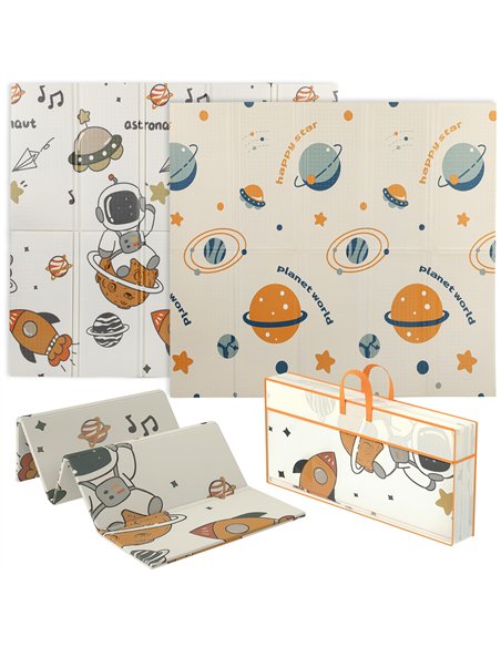 AIYAPLAY Baby Play Mat, Double Sideded Foldable Kids Crawling Mat, Reversible & Waterproof, Astronaut and Planet - pic 176127 | FastDaddyshop