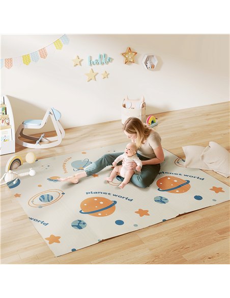 AIYAPLAY Baby Play Mat, Double Sideded Foldable Kids Crawling Mat, Reversible & Waterproof, Astronaut and Planet - pic 176128 | FastDaddyshop