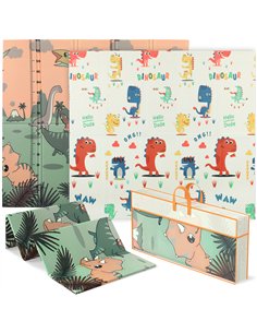 AIYAPLAY Baby Play Mat, Double Sideded Foldable Kids Crawling Mat, Reversible & Waterproof, Dinosaur