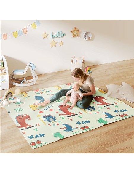 AIYAPLAY Baby Play Mat, Double Sideded Foldable Kids Crawling Mat, Reversible & Waterproof, Dinosaur - pic 176137 | FastDaddyshop