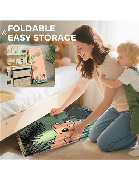 AIYAPLAY Baby Play Mat, Double Sideded Foldable Kids Crawling Mat, Reversible & Waterproof, Dinosaur - pic 176142 | FastDaddyshop