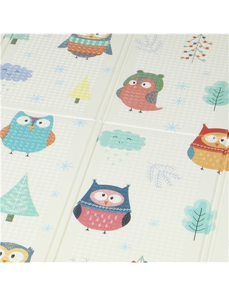 AIYAPLAY Foldable Baby Plat Mat Double Sided, Kids Floor Mat for Crawling, 200L x 150W cm, Car track and Owl Theme - pic 176152 | FastDaddyshop