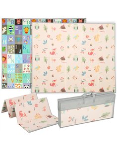 AIYAPLAY Foldable Baby Play Mat Double-Sided, Reversible Foam Soft Crawling Mat for Toddlers, for Bedroom, Nursery and Playroom