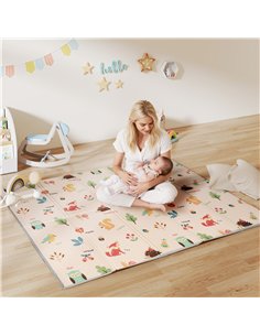 AIYAPLAY Foldable Baby Play Mat Double-Sided, Reversible Foam Soft Crawling Mat for Toddlers, for Bedroom, Nursery and Playroom 2