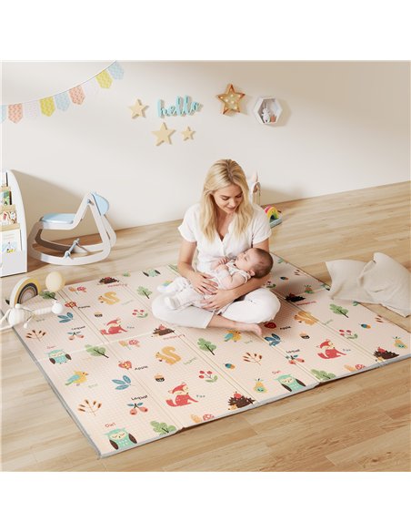 AIYAPLAY Foldable Baby Play Mat Double-Sided, Reversible Foam Soft Crawling Mat for Toddlers, for Bedroom, Nursery and Playroom - pic 176155 | FastDaddyshop