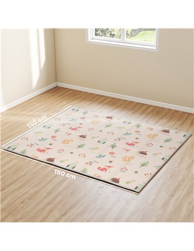 AIYAPLAY Foldable Baby Play Mat Double-Sided, Reversible Foam Soft Crawling Mat for Toddlers, for Bedroom, Nursery and Playroom