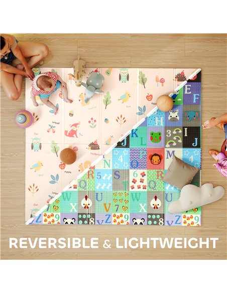AIYAPLAY Foldable Baby Play Mat Double-Sided, Reversible Foam Soft Crawling Mat for Toddlers, for Bedroom, Nursery and Playroom - pic 176157 | FastDaddyshop