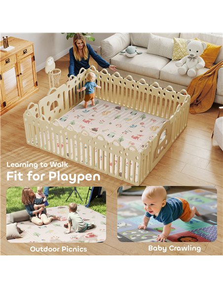 AIYAPLAY Foldable Baby Play Mat Double-Sided, Reversible Foam Soft Crawling Mat for Toddlers, for Bedroom, Nursery and Playroom - pic 176161 | FastDaddyshop