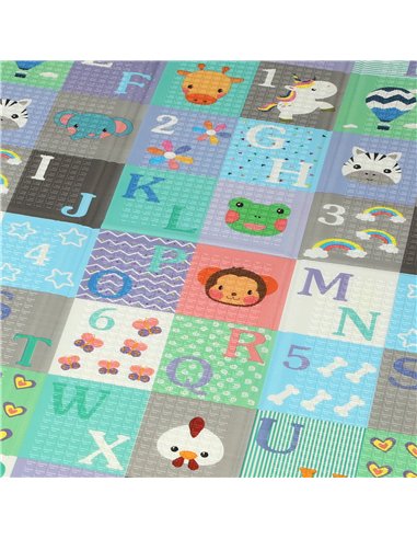 AIYAPLAY Foldable Baby Play Mat Double-Sided, Reversible Foam Soft Crawling Mat for Toddlers, for Bedroom, Nursery and Playroom