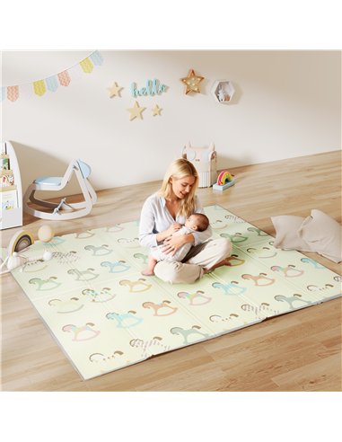 AIYAPLAY Foldable Double-Sided Baby Play Mat, for Toddlers, Bedrooms, Nurseries, Playrooms