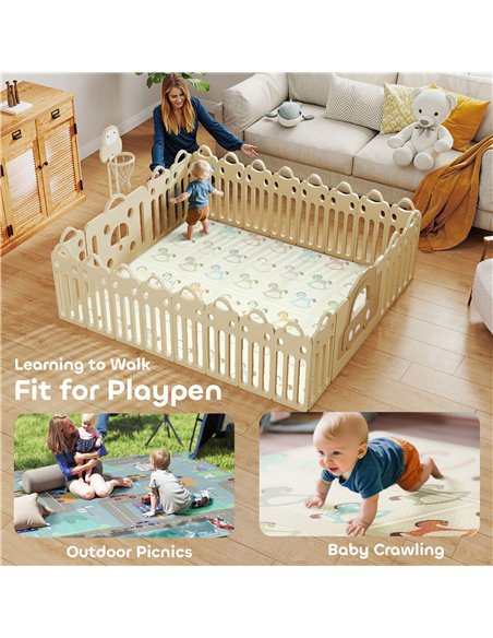 AIYAPLAY Foldable Double-Sided Baby Play Mat, for Toddlers, Bedrooms, Nurseries, Playrooms - pic 176170 | FastDaddyshop
